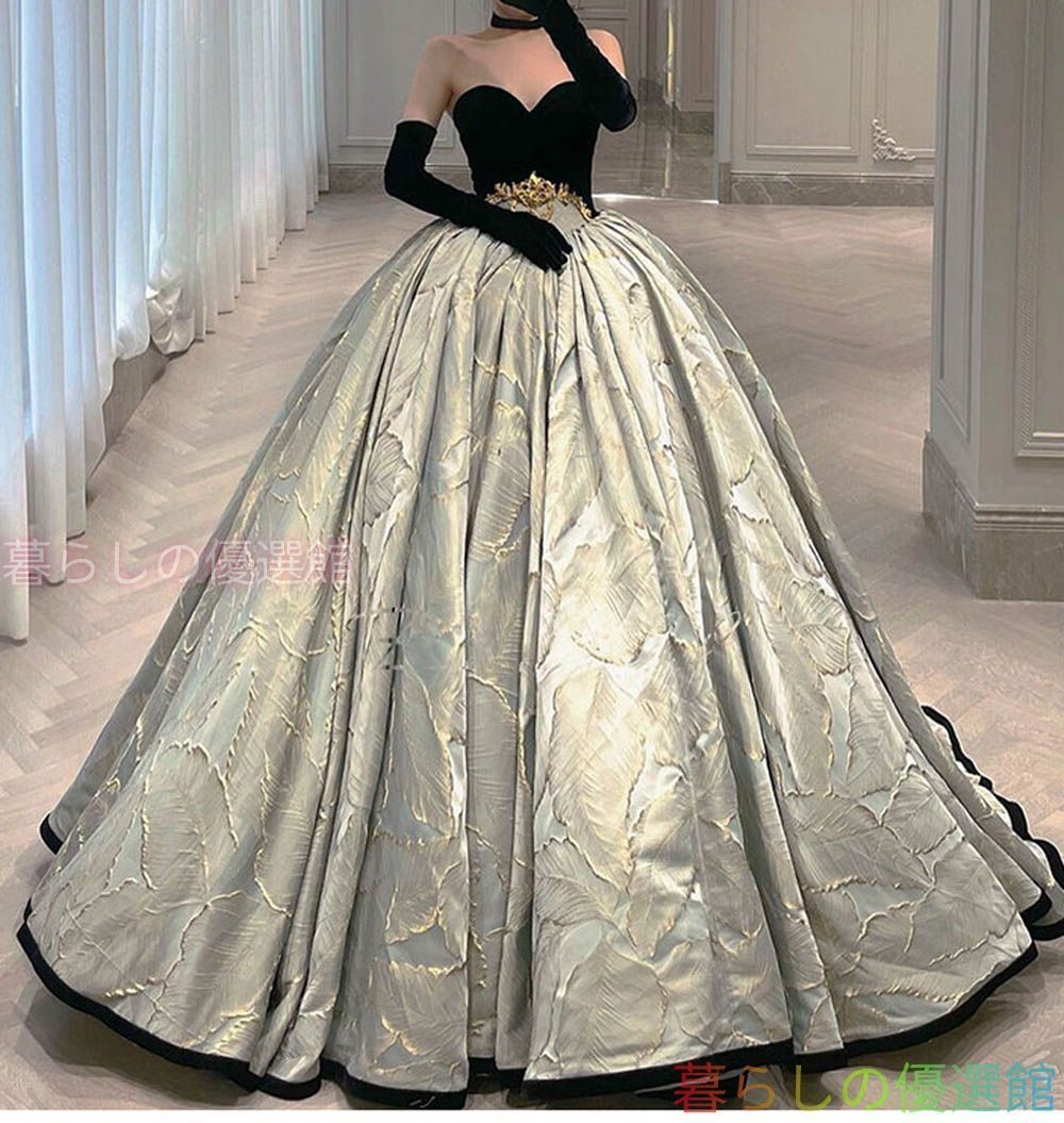 人気カラードレス カクテルドレス ロングドレス ブラック 花柄 パーティードレス 発表会 演奏会 結婚式 ステージ イブニングドレス 黒 チューブトップ ロングトレーンドレス 前撮り レトロ lf0317 10,973円