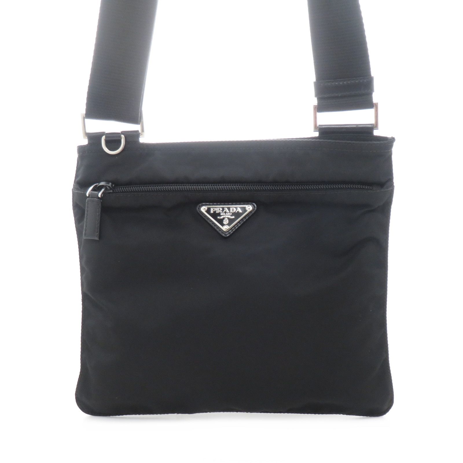 PRADA プラダ ショルダーバッグ ブラック ナイロン/レザー ショルダーバッグ ナイロン ブラック ユニセックス【中古】437
