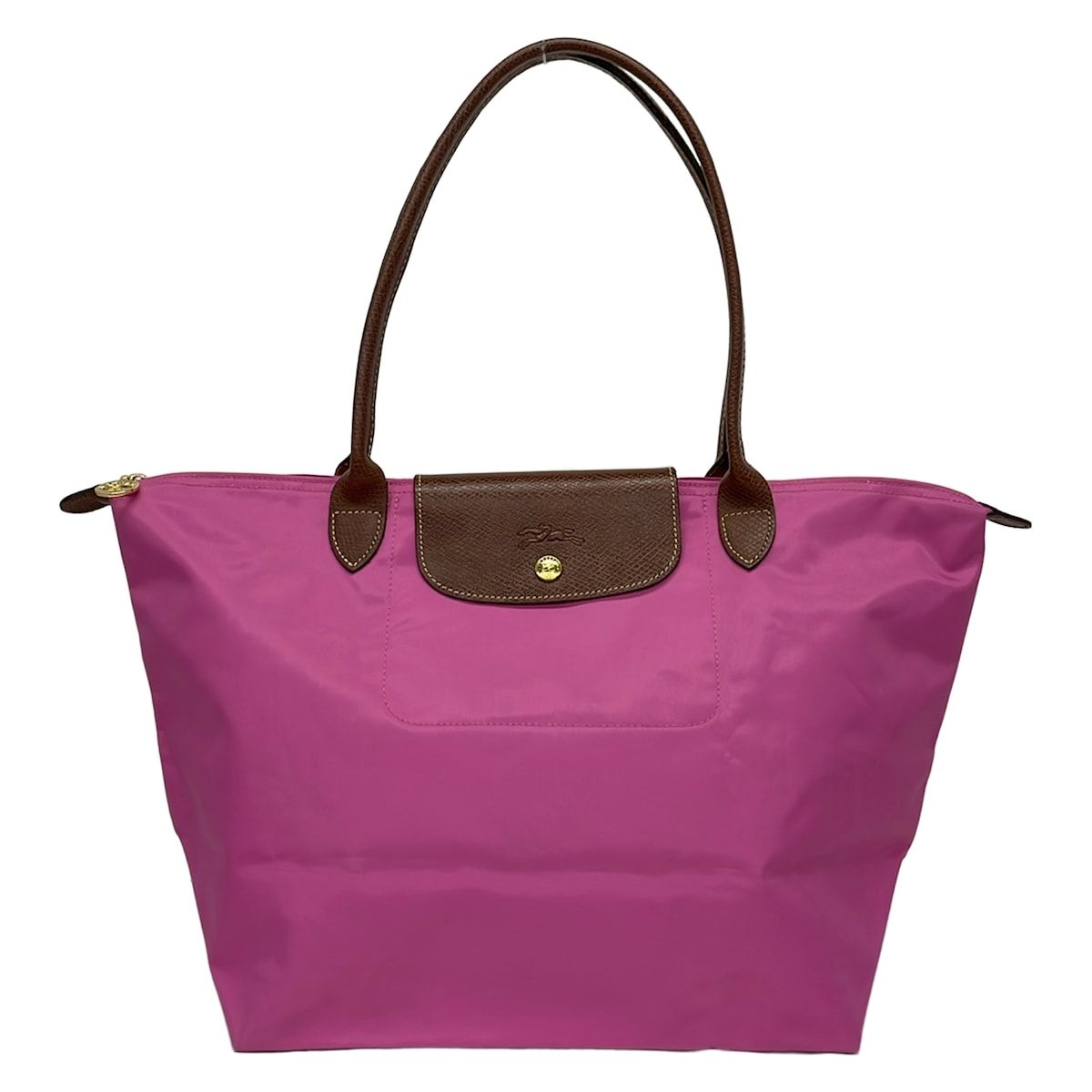 LONGCHAMP(ロンシャン) ショルダーバッグ ル・プリアージュオリジナル ピンク×ダークブラウン 折りたたみ レザー