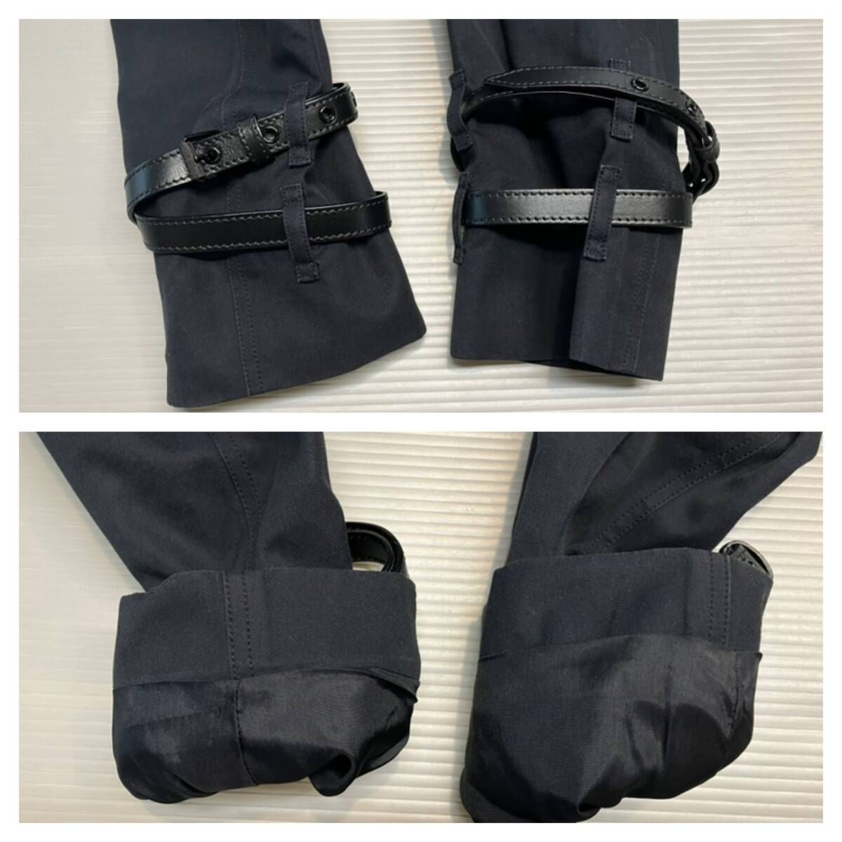 ★ BURBERRY London バーバリー ロンドン トレンチコート ビートチェック 3951572572 サイズXS ネイビー 通年