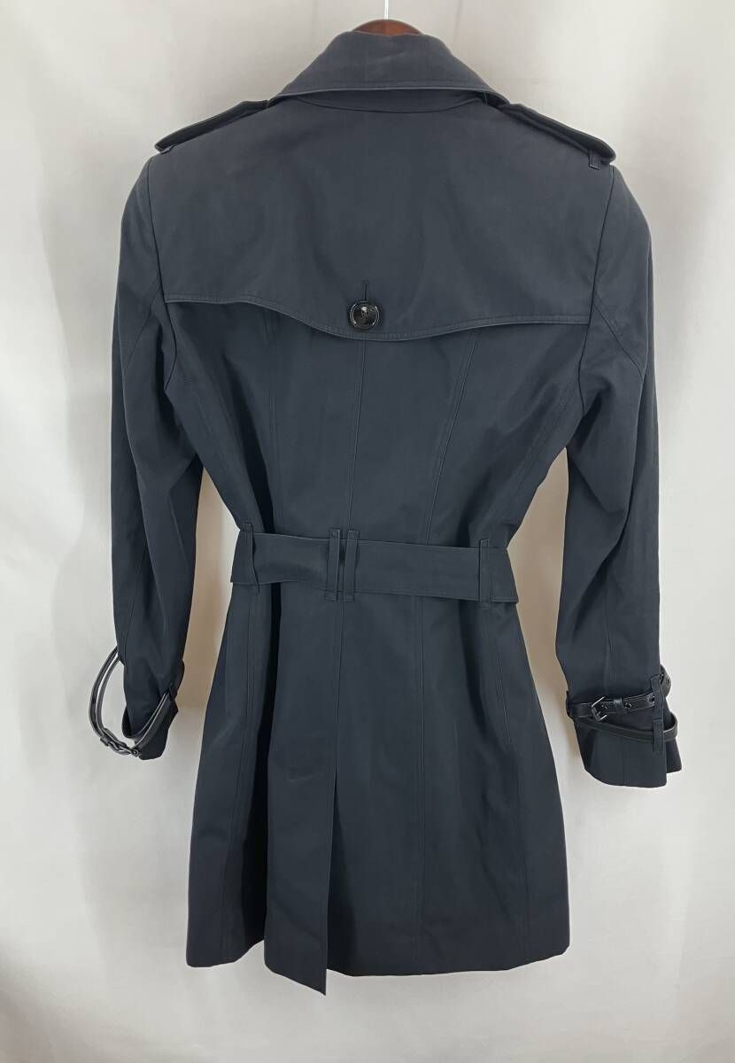 ★ BURBERRY London バーバリー ロンドン トレンチコート ビートチェック 3951572572 サイズXS ネイビー 通年