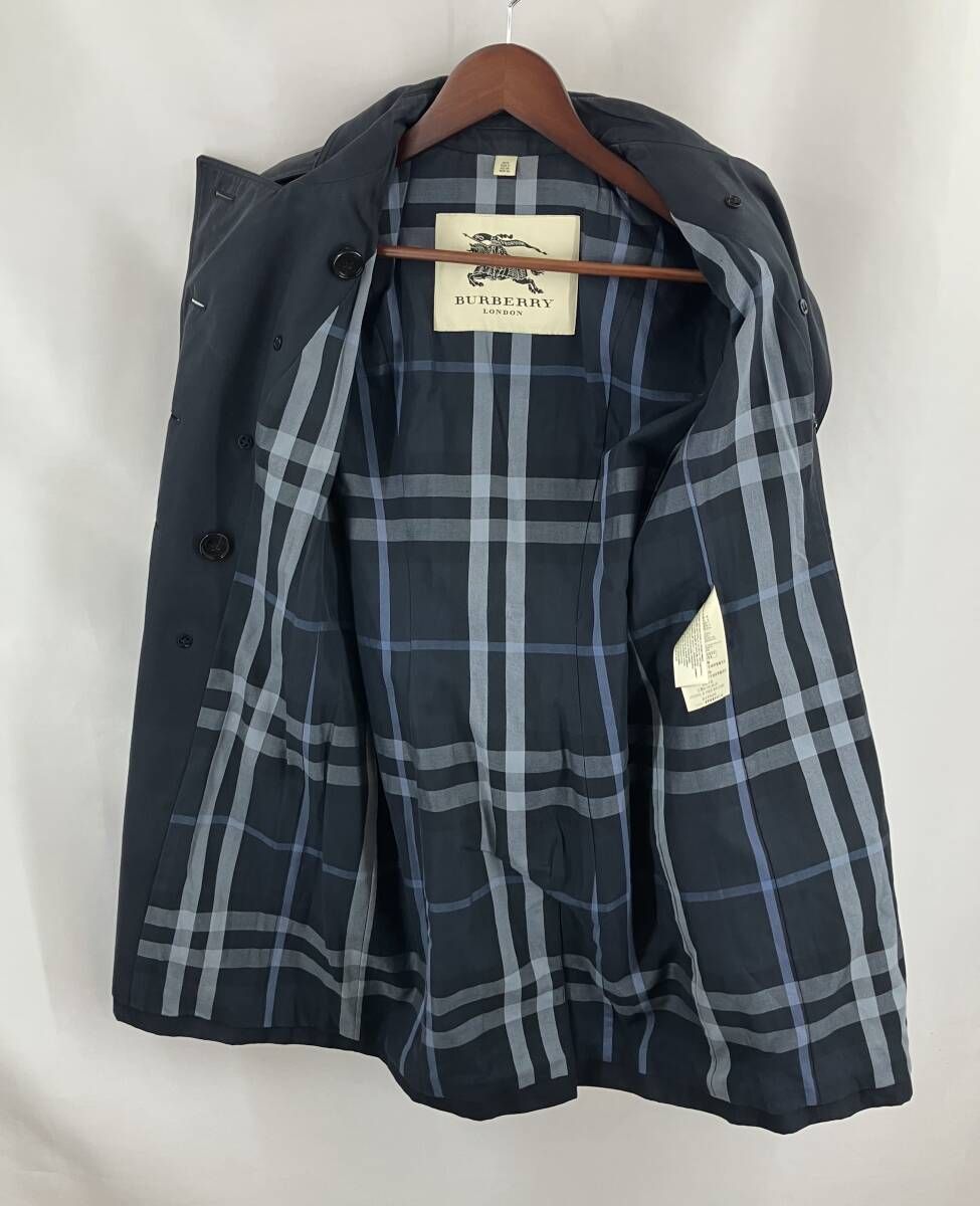 ★ BURBERRY London バーバリー ロンドン トレンチコート ビートチェック 3951572572 サイズXS ネイビー 通年