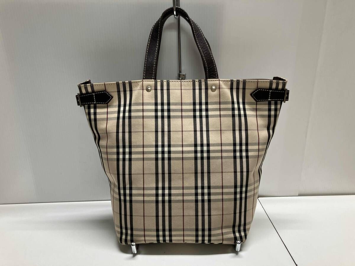 BURBERRY BLUE LABEL バーバリー ブルー レーベル トートバッグ バンドバッグ / ノバチェック・ブラウン ZA475-218
