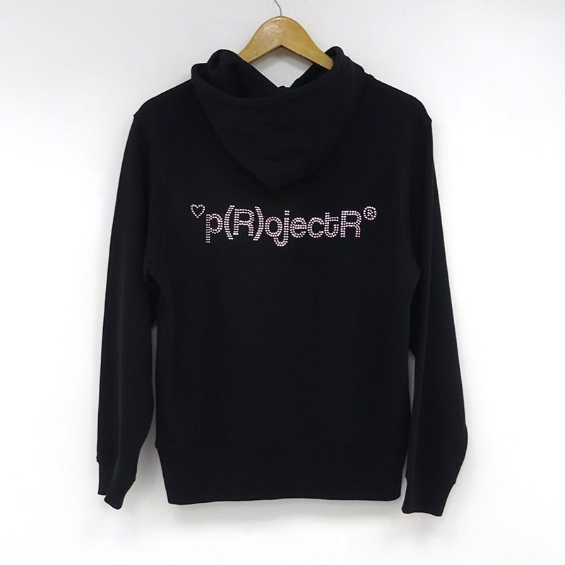 三重店】*p(R)ojectR® パーカー ラインストーン ブラック サイズ：S