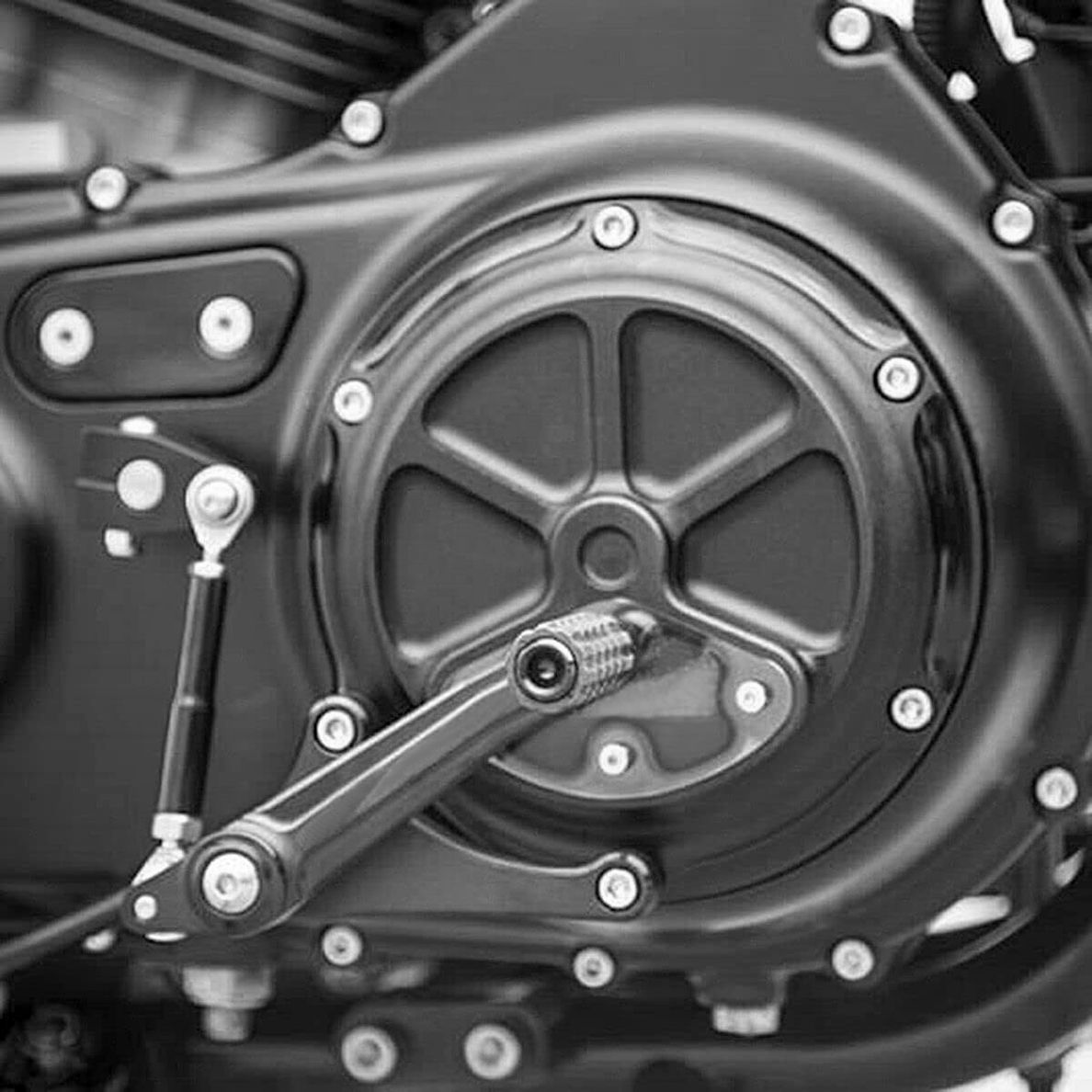 ハーレー スポーツスター 1200/883 用 CNC 6穴透明ダービーカバー