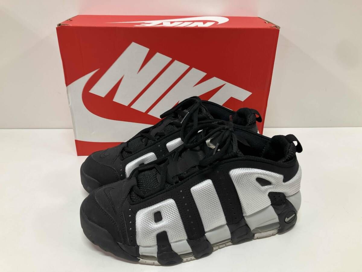 NIKE ナイキ スニーカー FZ3055-001 Air More Uptempo Low ブラック&シルバー 26.0cm 箱あり