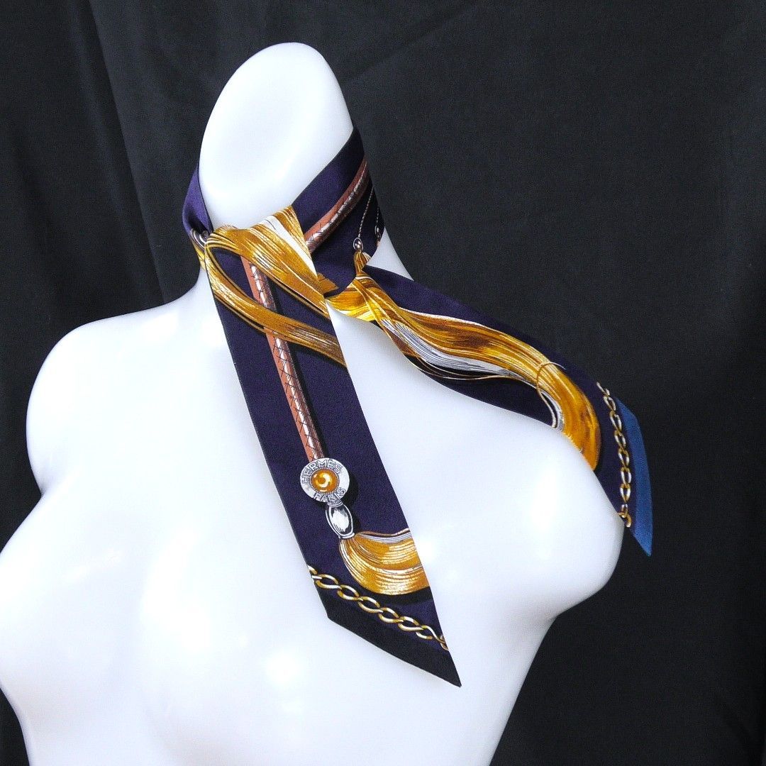 専用　HERMES ツイリー シルク スカーフ 美品 HERMES エルメス スカーフ ツイリー シルク100％ D576 - メルカリ