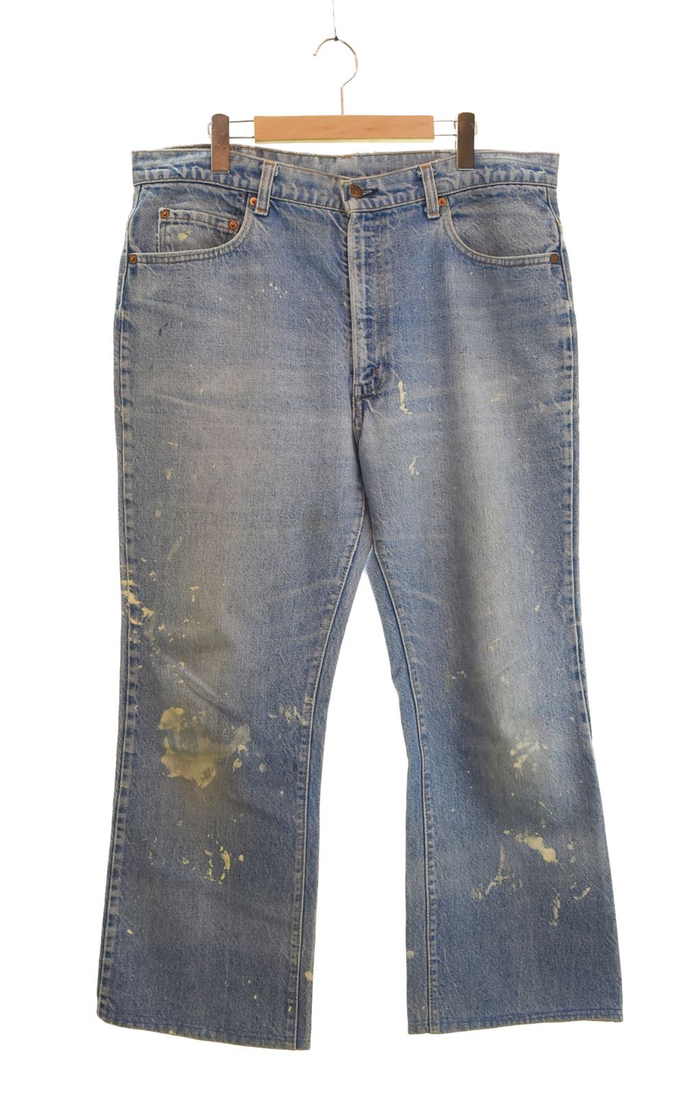 リーバイス Levi's 70s 517 66Chain BOOT CUT DENIM 66後期 ブーツカット ボタン裏8 42TALON デニム ブルー W38L32 103MB-1126
