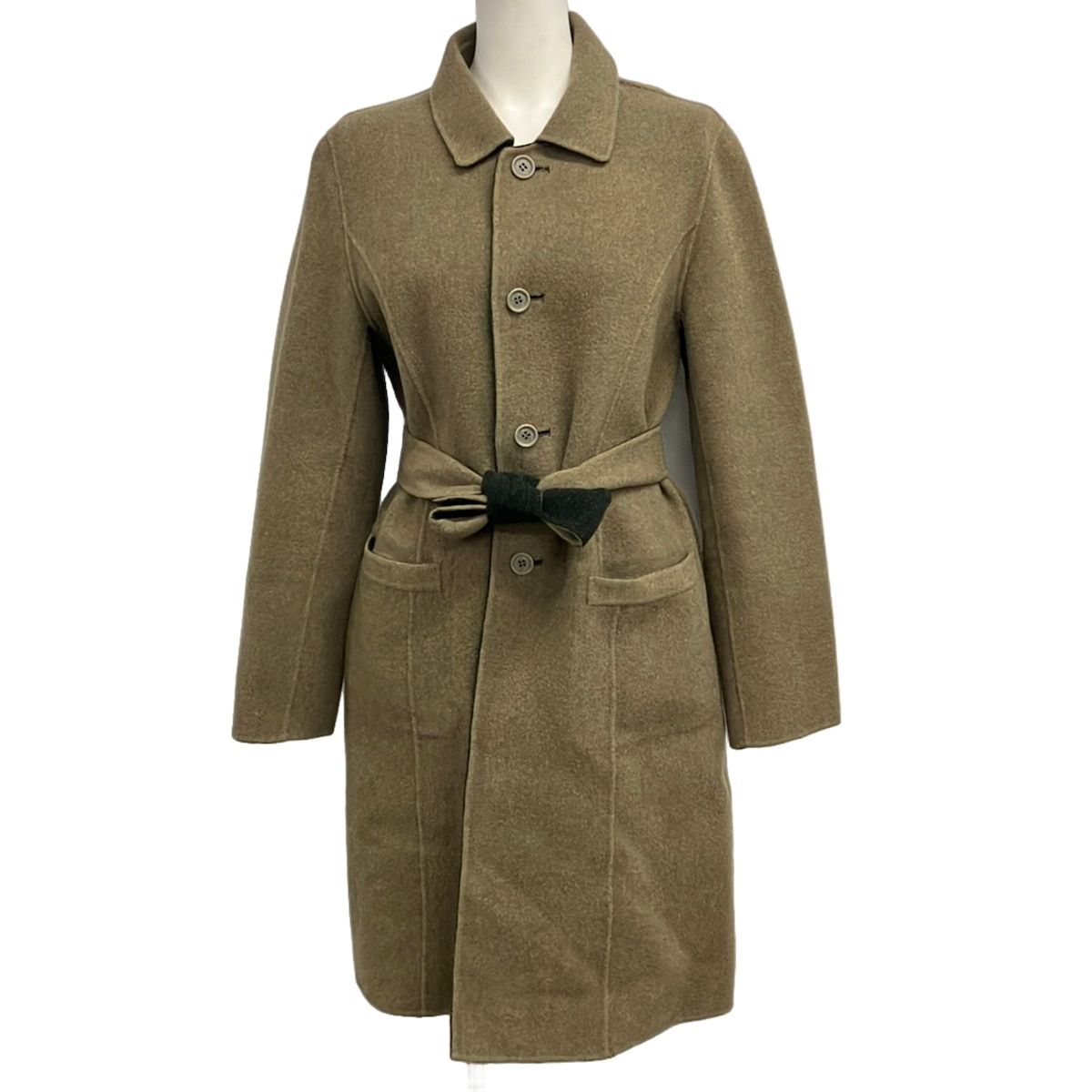 Aquascutum(アクアスキュータム) コート サイズ11 M レディース美品 - グレーベージュ×黒 長袖/カシミヤ混/リバーシブル/秋/冬 12,243円