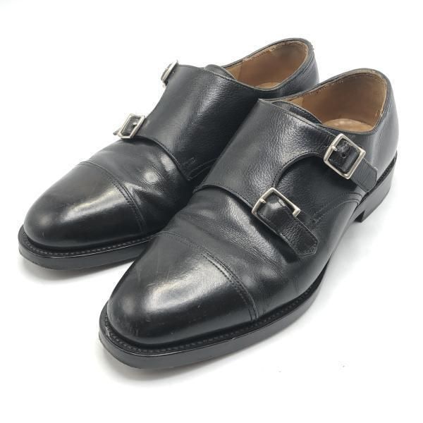 【中古】JOHN LOBB ウィリアム ダブルモンクシューズ ブラック ジョンロブ[10]
