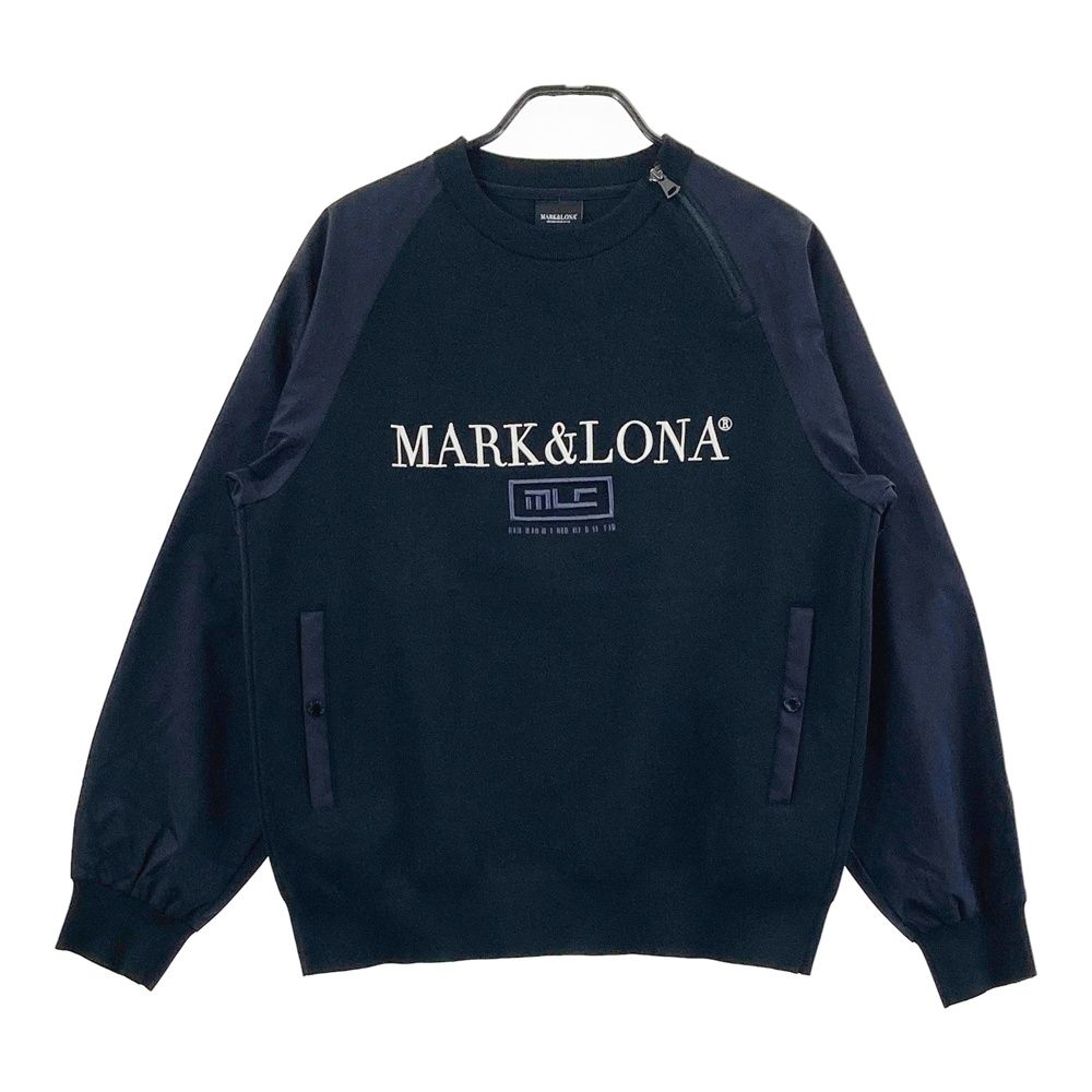 サイズ：46 MARK&LONA マークアンドロナ 2024年モデル ナイロン切替ニットセーター ブラック系 [240101751321] ゴルフウェア メンズ ストスト