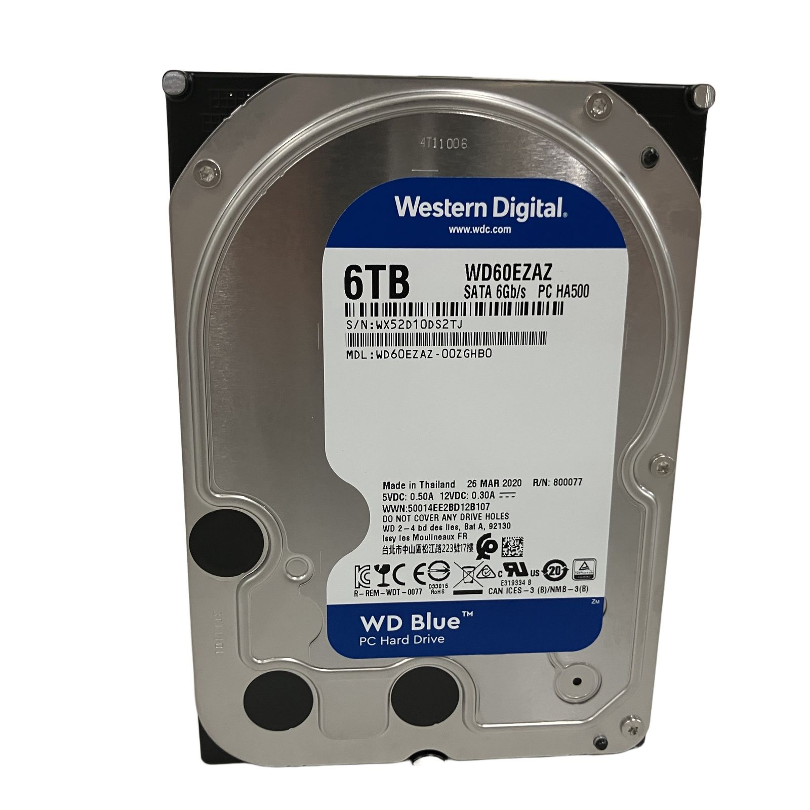 HDD 6TB WD Blue WD60EZAZ-00ZGHB0 中古 - メルカリ