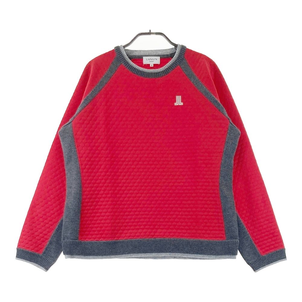 サイズ：42 LANVIN SPORT ランバン スポール キルティング 長袖ニットセーター レッド系 [240101753650] ゴルフウェア レディース ストスト