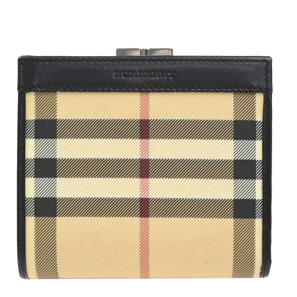 BURBERRY バーバリー 二つ折り 財布 ノバチェック ベージュ レザー 07KC597