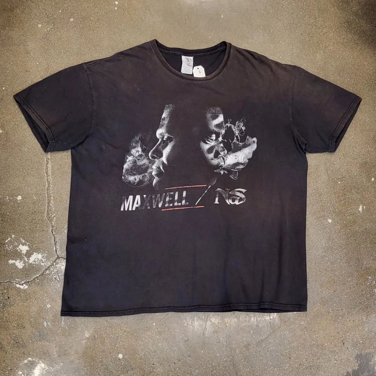 アメリカンヴィンテージ マックスウェル/NAS コラボ プリンティング 半袖 Tシャツ