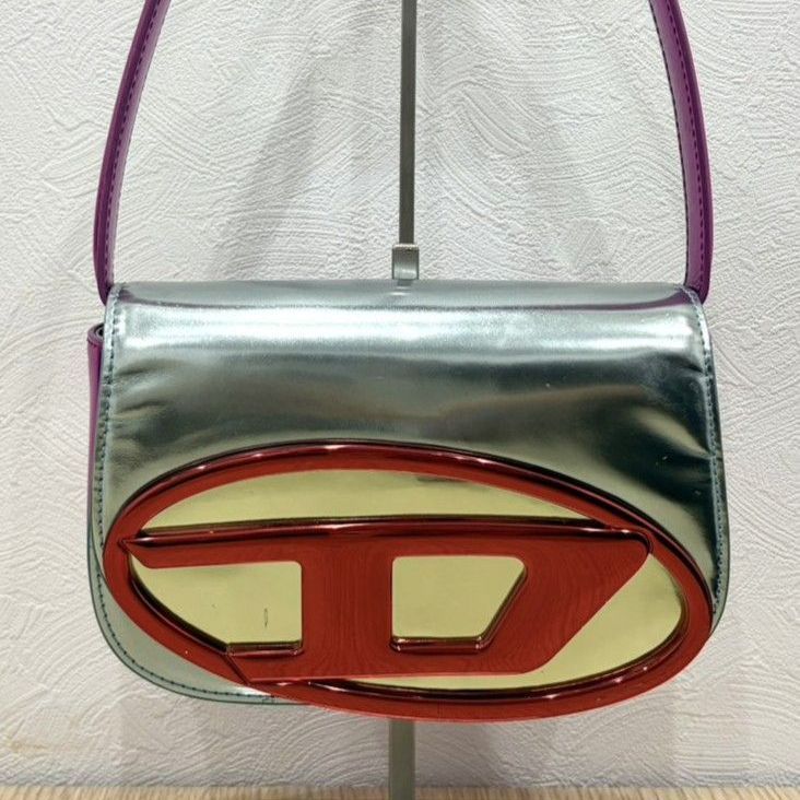 【中古】DIESEL 1DR メタリックショルダーバッグ