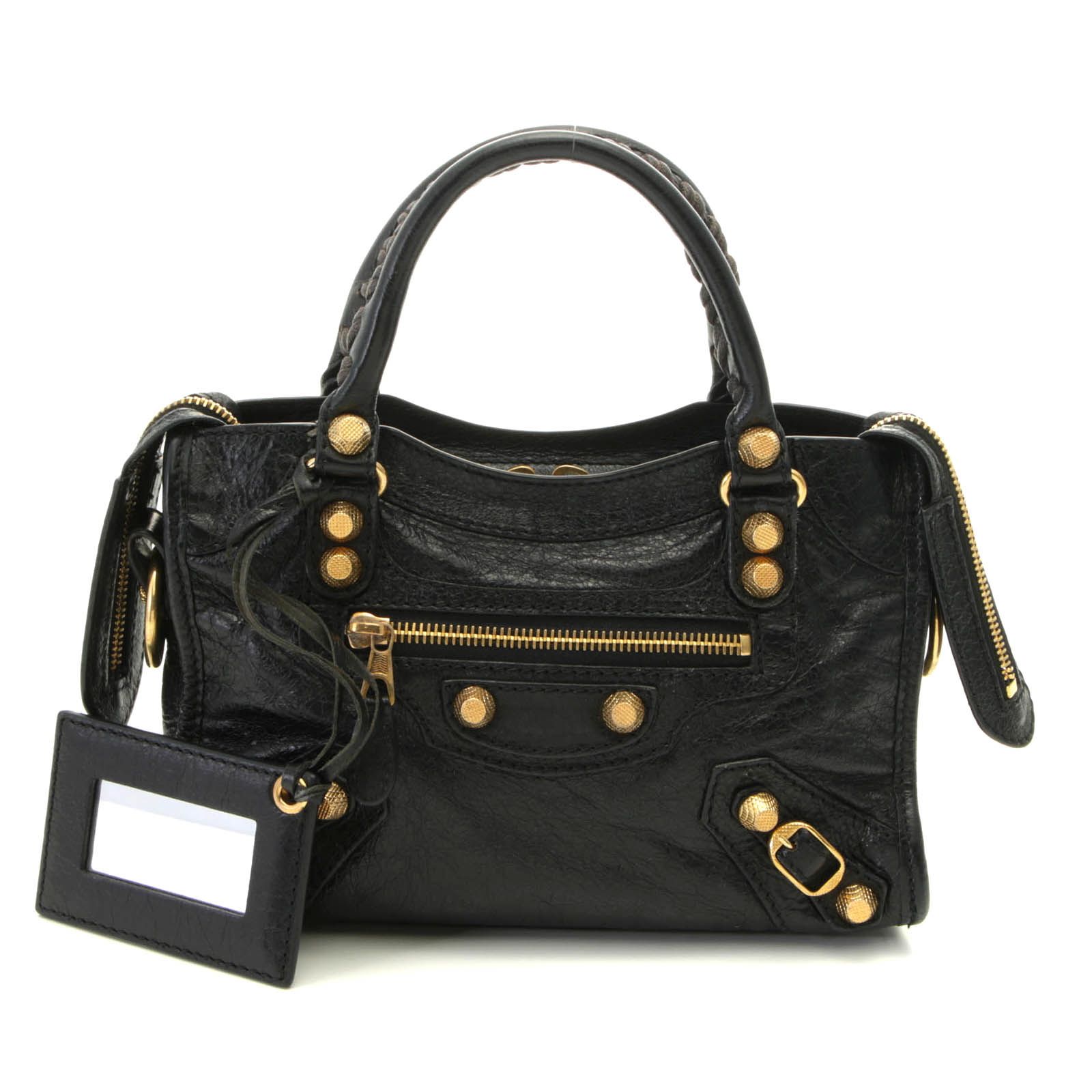 BALENCIAGA バレンシアガ ミニシティ 309544 ショルダーバッグ レザー ブラック ユニセックス【中古】460 106,722円