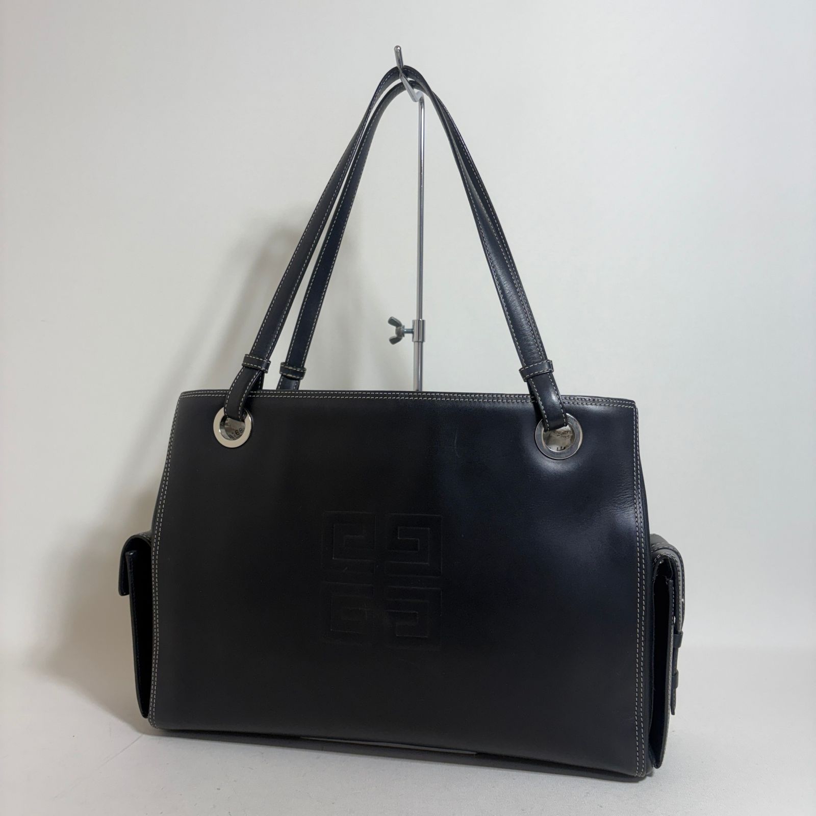 2607-207｜美品｜ジバンシィ トートバッグ レザー ブラック 4Gロゴ