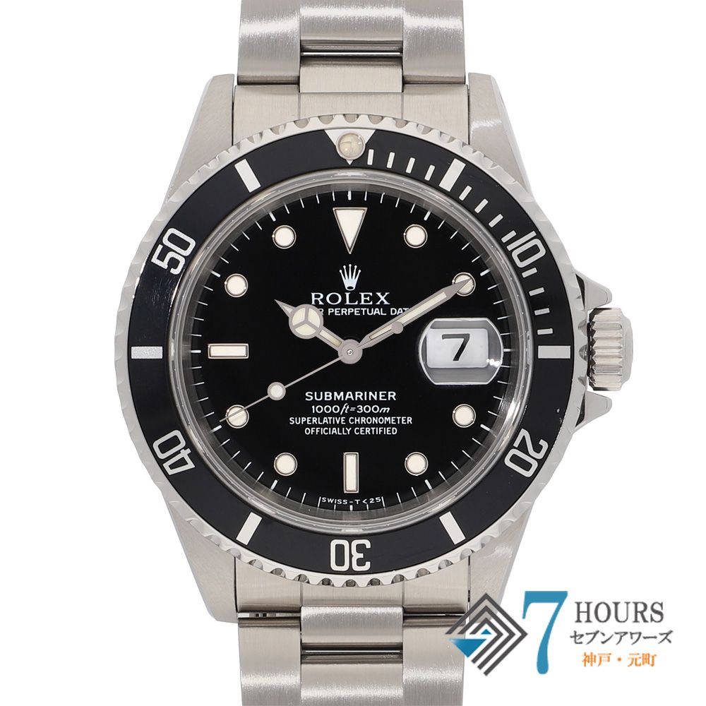 148672 ROLEX ロレックス 16610 サブマリーナ ブラック ステンレス S番 自動巻き 純正ボックス