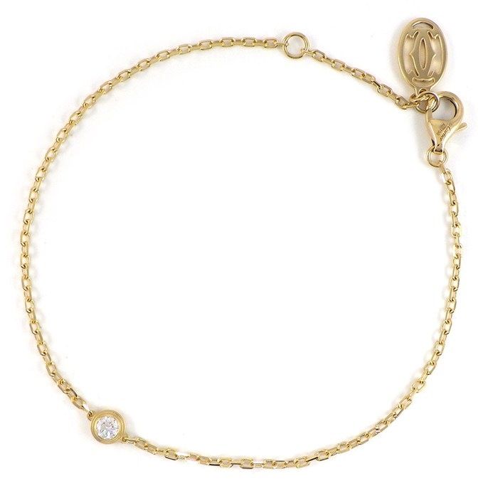 カルティエ Cartier ブレスレット ダムール SM ディアマン レジェ B6043300 1ポイント ダイヤモンド 0.09ct K18YG 【中古】