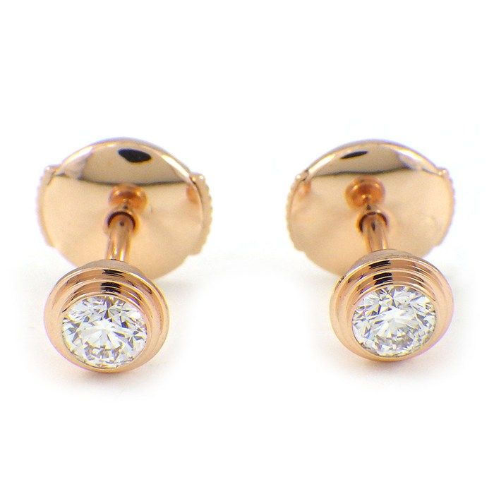 カルティエ Cartier ピアス ダムール ミディアムモデル MM ディアマン レジェ B8041500 ダイヤモンド 計0.26ct K18PG 【箱・保付き】 【中古】 198,000円