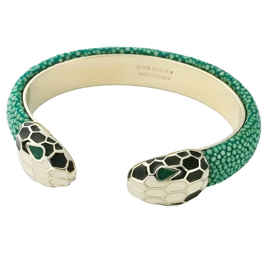 ブルガリ BVLGARI セルペンティ フォーエバー レザー ブレスレット ガルーシャ 37040