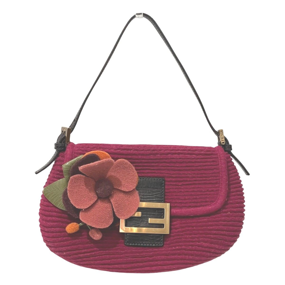 フェンディ FENDI ハンドバッグ フェルト レザー 8BR180 レディース