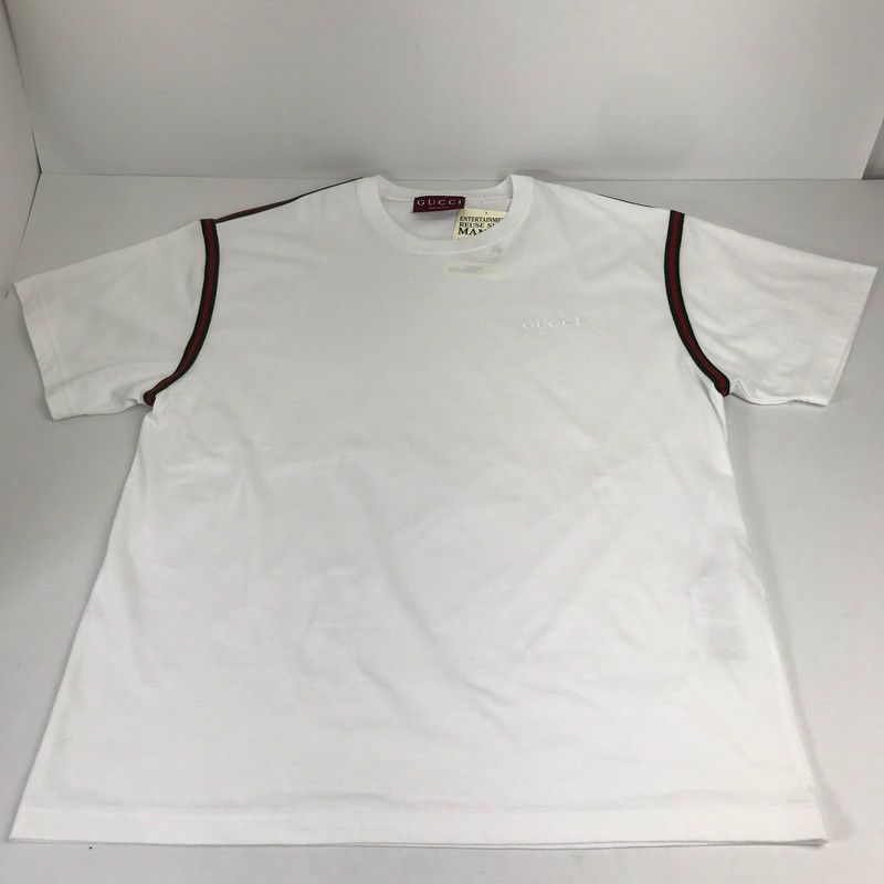 【中古品】 GUCCI グッチ 814958 XJG3D ウェブ ストライプ コットン ジャージー Tシャツ 半袖 トップス 古着 【141-260812-mh-11-fuzh】 17,963円
