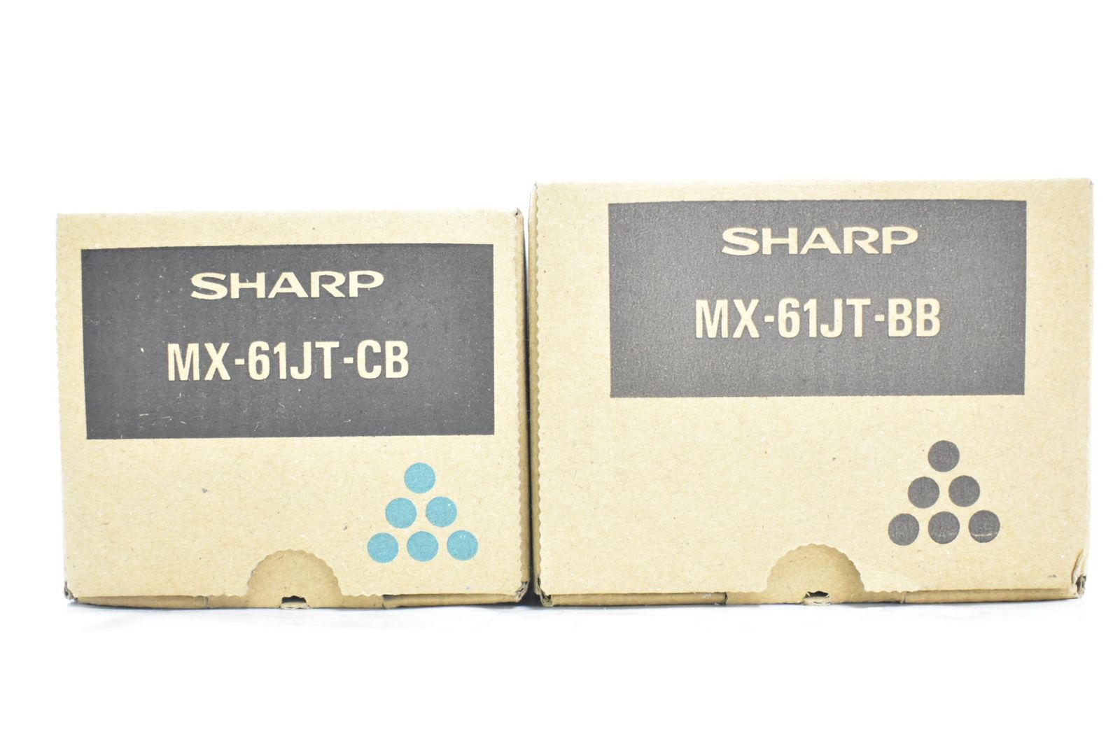 未使用 シャープ 純正 トナー MX-61JT 2色（シアン・ブラック） SHARP ITQGP0BOY4BK-D-N06-byebye