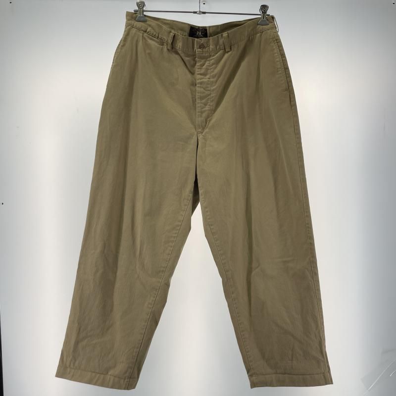 【中古】RRL ボタンフライ チノパン W36 ベージュ　ダブルアールエル[19]