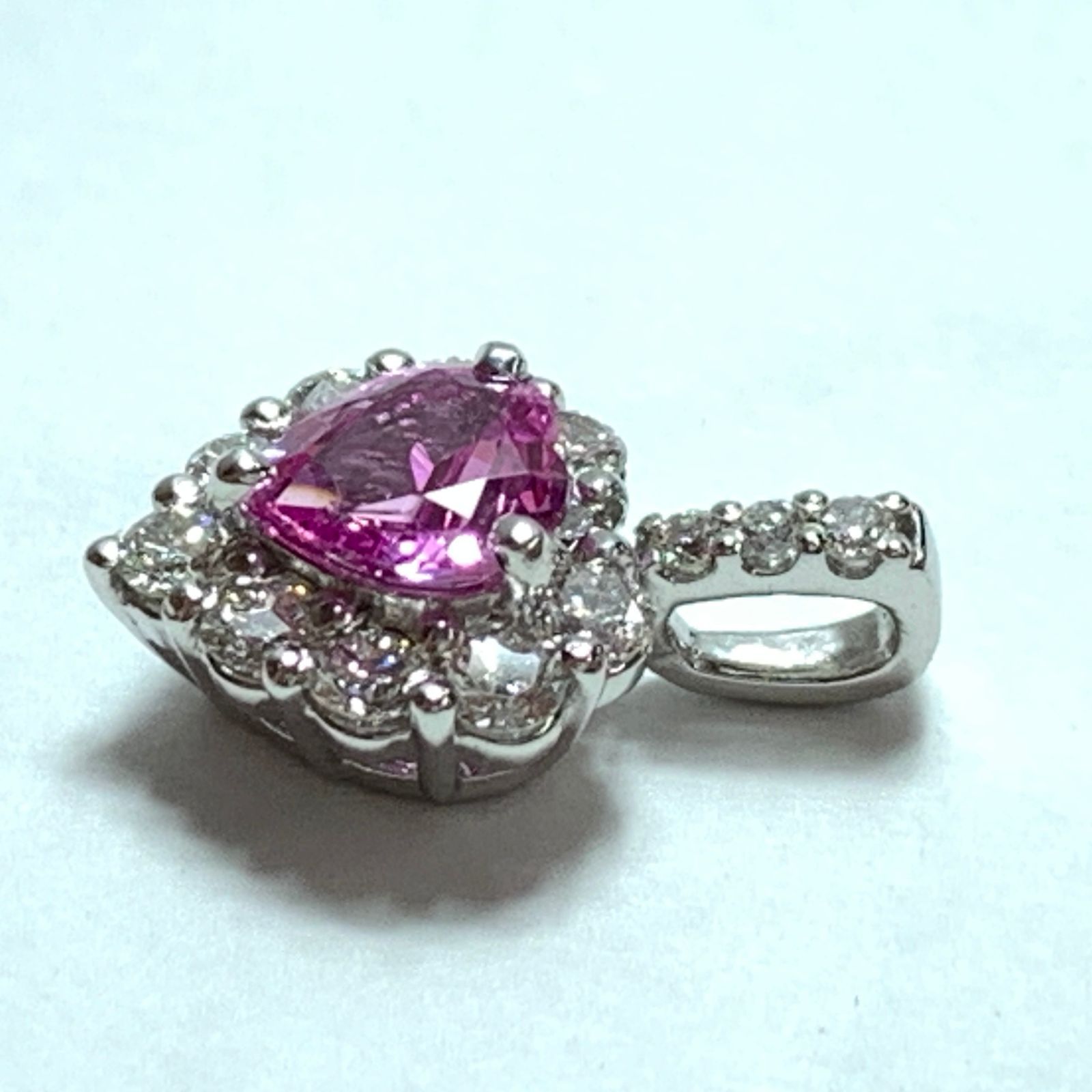 f001 A1 Pt900 ピンクサファイア 0.43ct ダイヤモンド 0.30ct