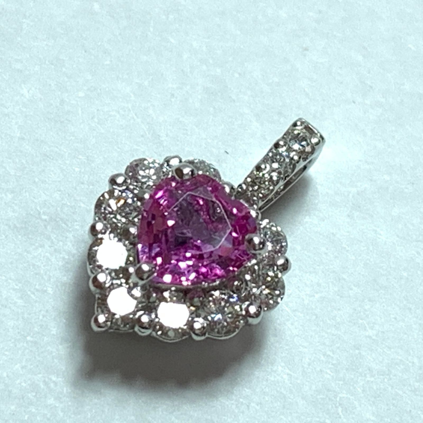 f001 A1 Pt900 ピンクサファイア 0.43ct ダイヤモンド 0.30ct
