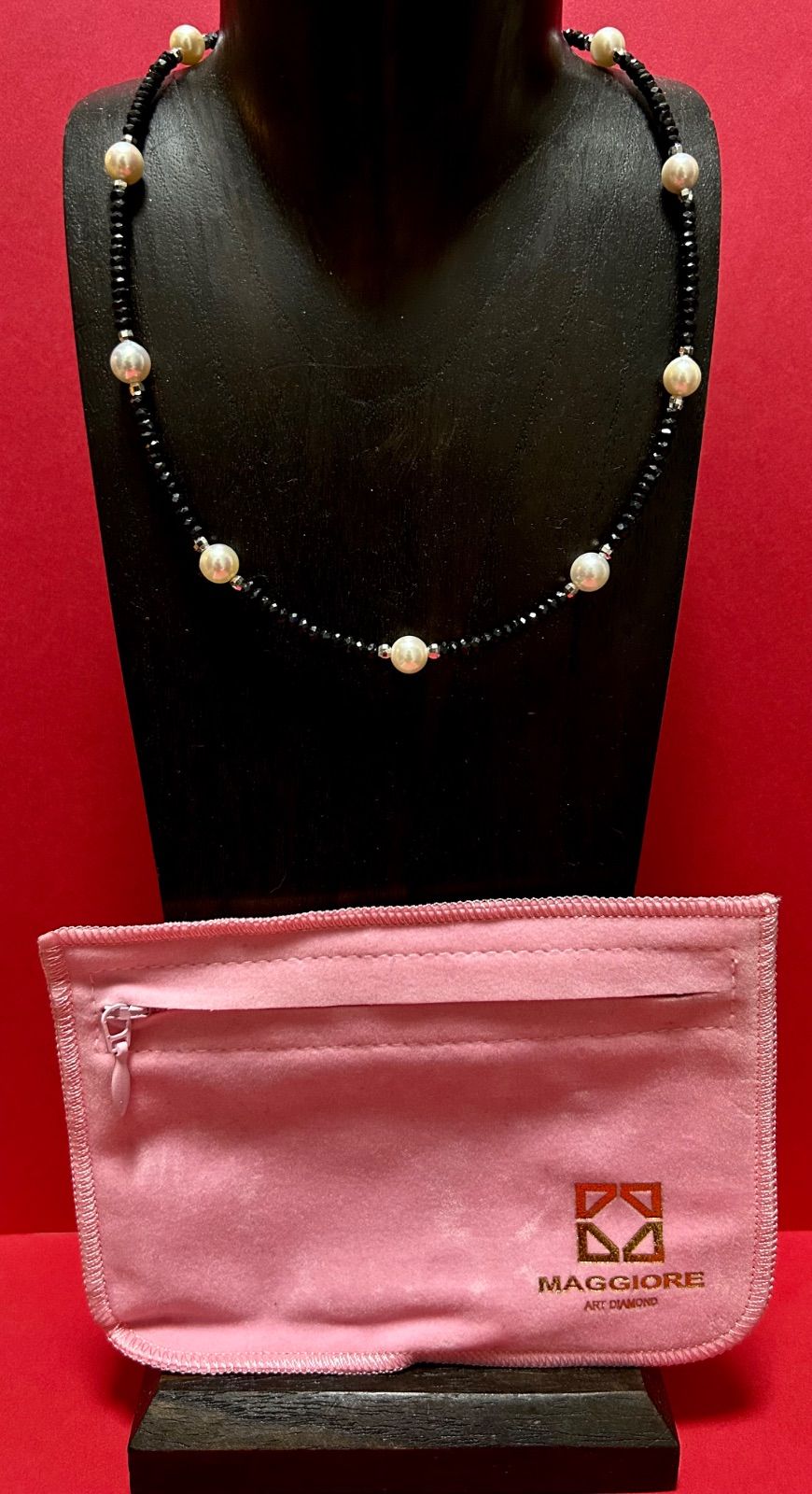 1950年創業老舗ジュエリー店MAGGIORE天然石ネックレス布袋付美品 7,579円