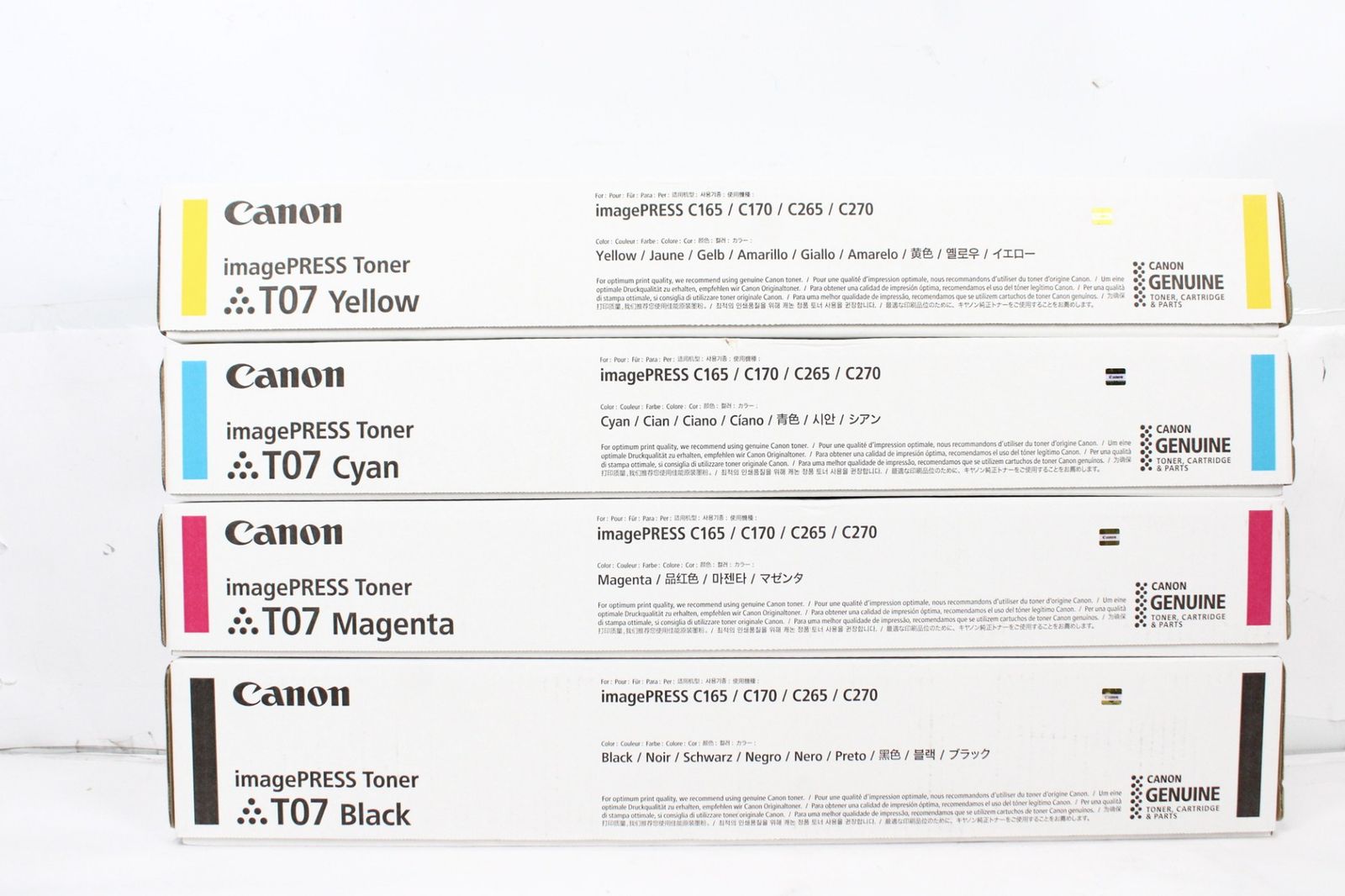 未使用 CANON 純正 トナー T07 4色（シアン・マゼンタ・イエロー・ブラック） キャノン IT32JHP5GH3C-D-L32-byebye