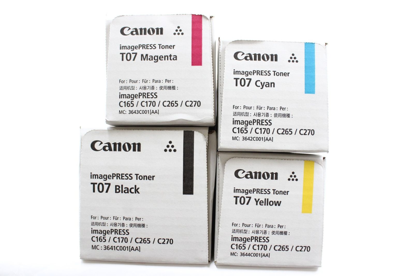 未使用 CANON 純正 トナー T07 4色（シアン・マゼンタ・イエロー・ブラック） キャノン IT32JHP5GH3C-D-L32-byebyeトナーカートリッジ