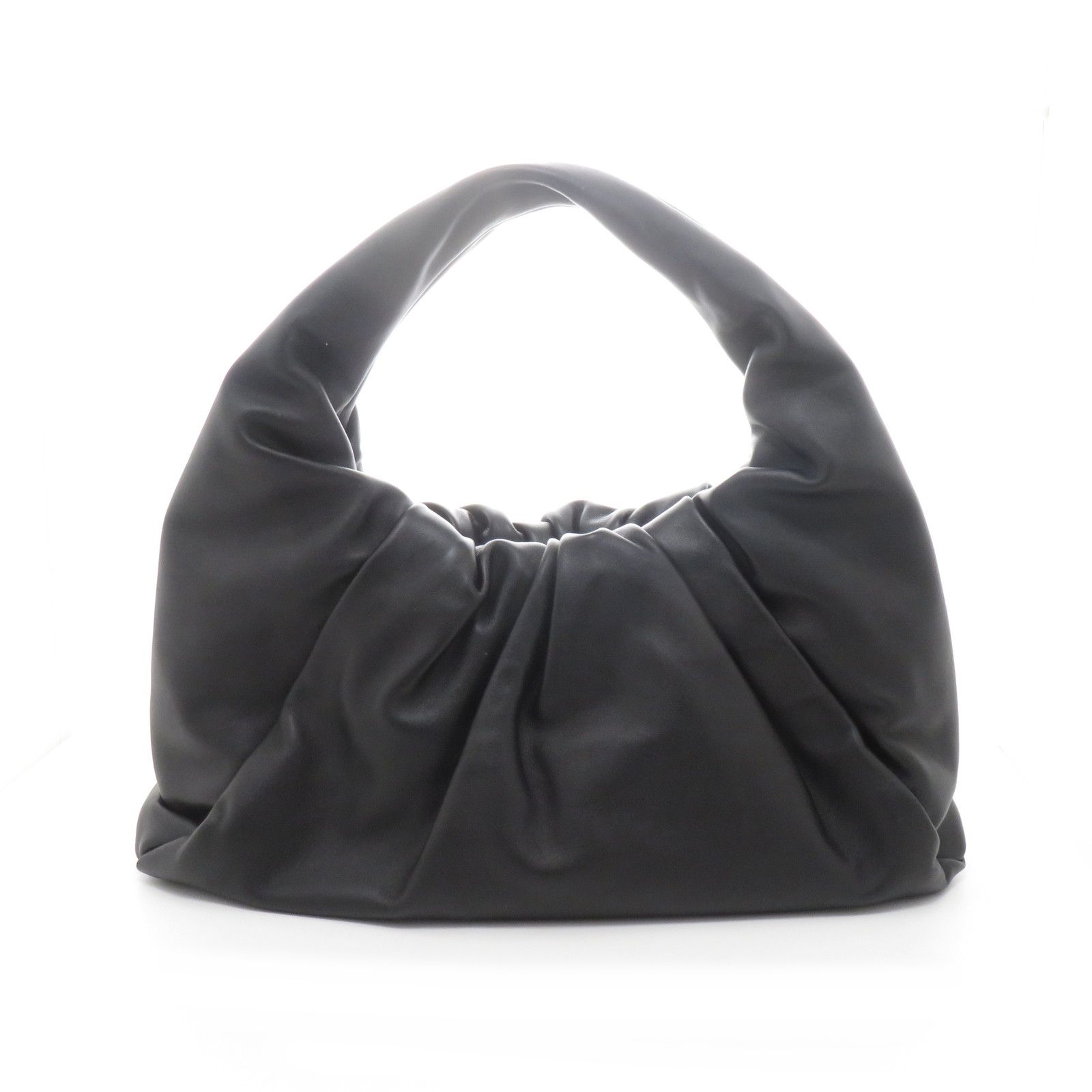 BOTTEGAVENETA ボッテガヴェネタ ザ・ショルダーポーチ ブラック レザー ハンドバッグ レザー ブラック レディース【中古】437