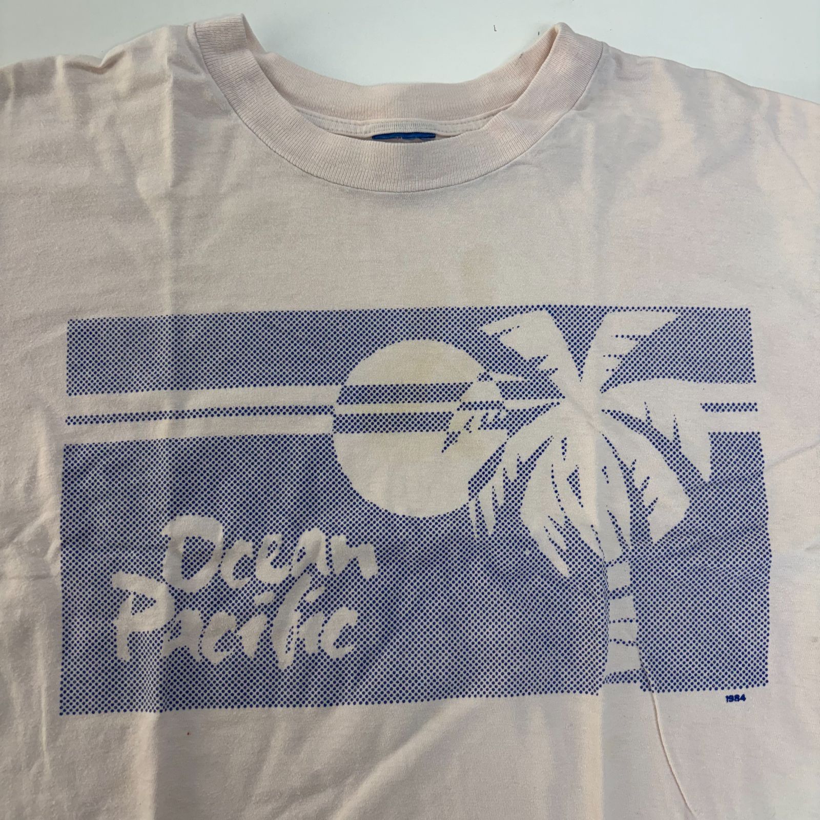80s Ocean Pacific OP Tシャツ 1984年製 メンズ オフホワイト 半袖 オーシャンパシフィック サーフ OLD ヴィンテージ 古着