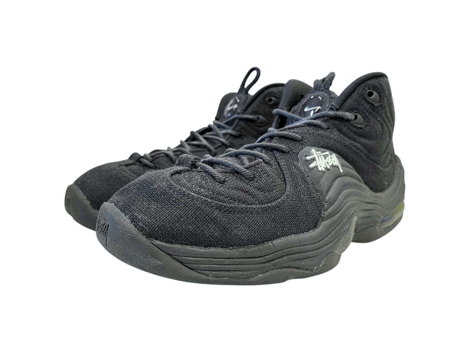 NIKE (ナイキ) Stussy × Nike Air Penny ローカットスニーカー DQ5674-001 US9.5 27.5cm ブラック メンズ/025
