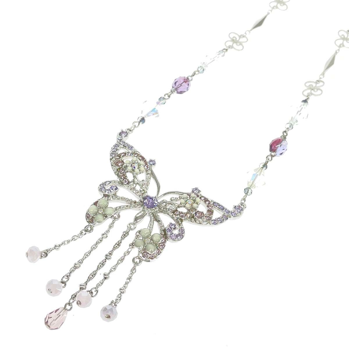 ANNA SUI Anna Sui Necklace Butterfly Color Stone Silver Color Women/ 240001218938