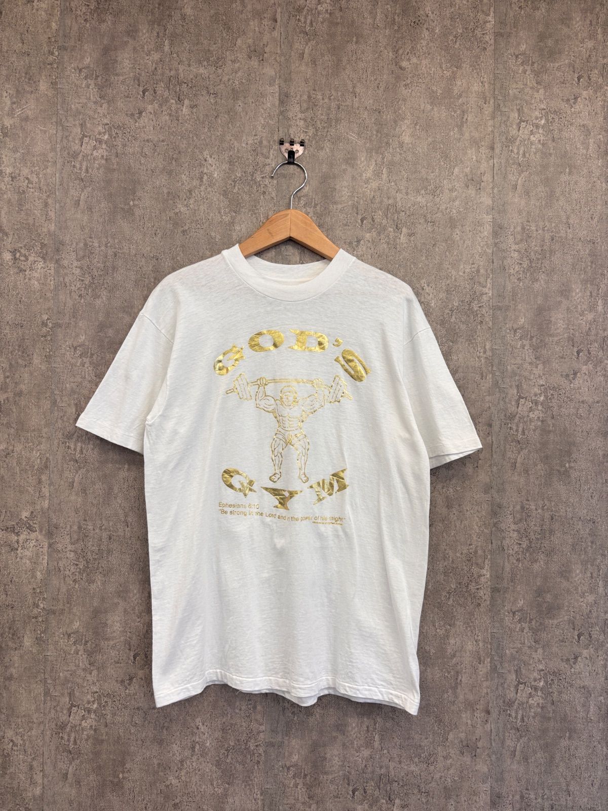 80’s～90’s　GOD’S GYM/ゴッズジム　ゴールドジムパロディプリントTシャツ 8,800円