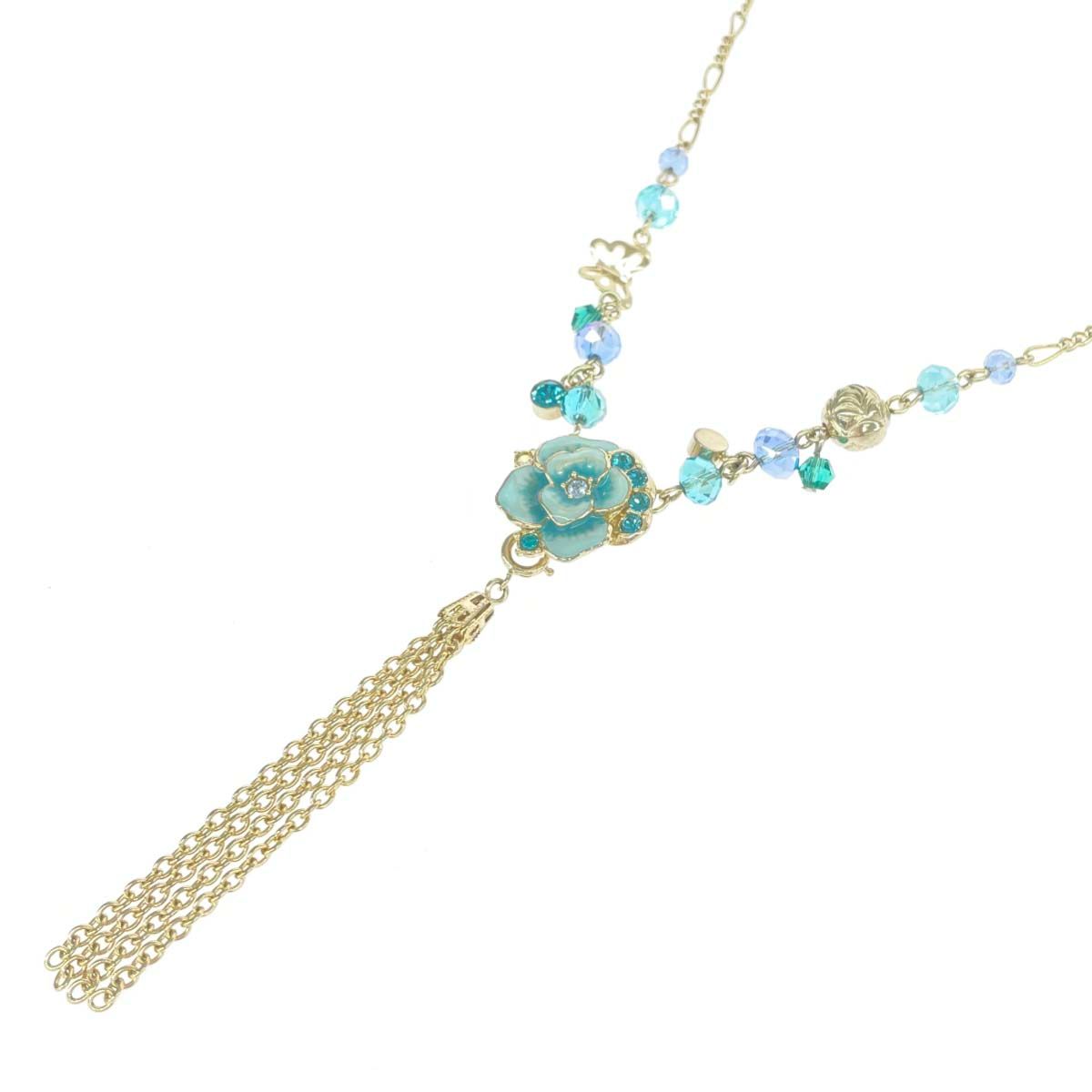 ANNA SUI Anna Sui Necklace Rose Motif Beads Gold Color Women's/240001218932