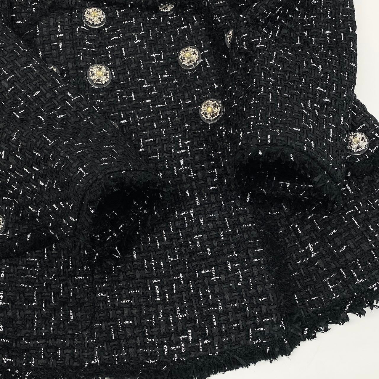 シャネル ロゴ入りリボンツィード トップス 未使用 新品未使用 CHANEL 