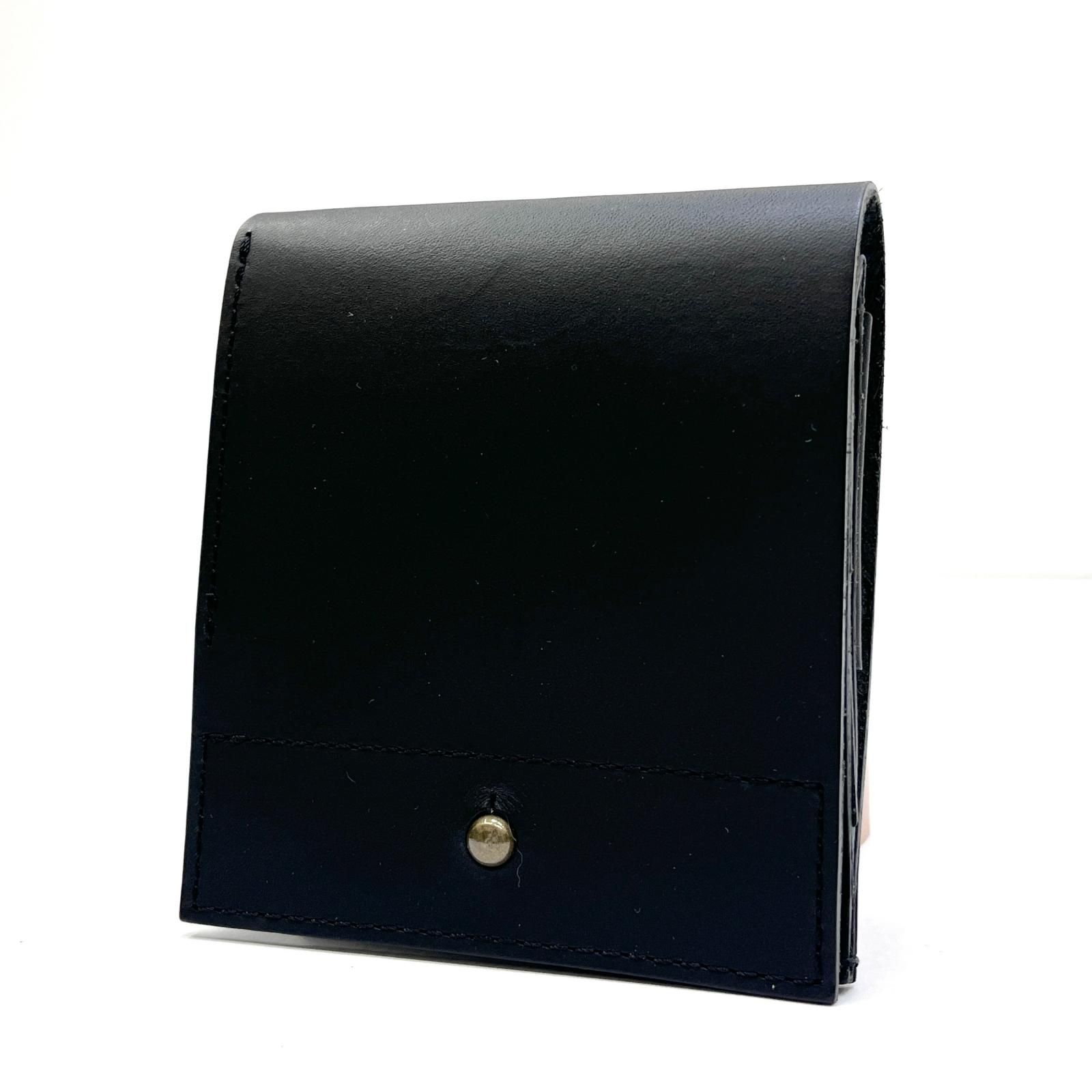 【加古川店】 中古 m+ | エムピウ 二つ折り財布 piastraI ブラック 【124】