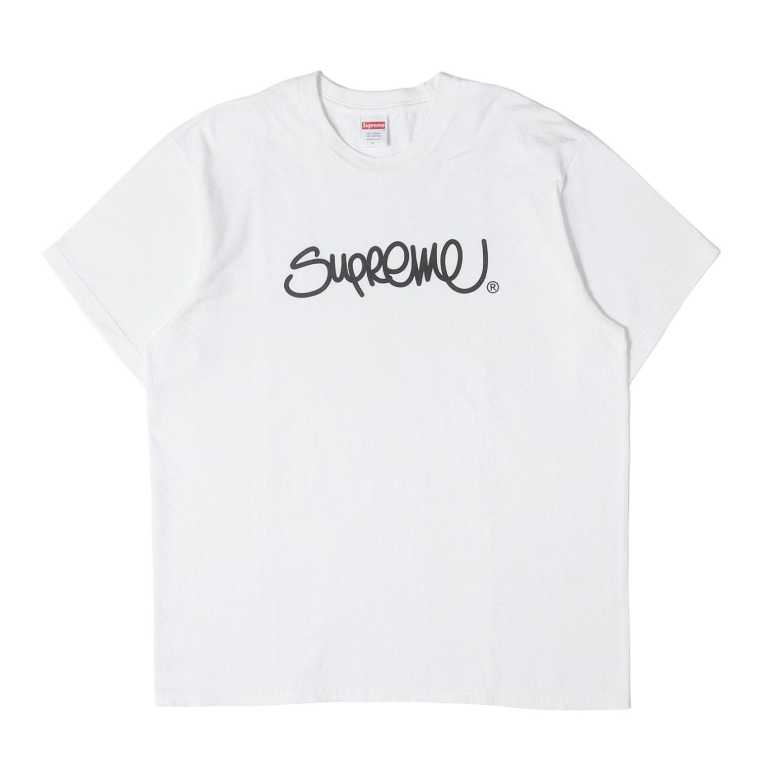 Supreme シュプリーム Tシャツ ホワイト 白 L 22SS ハンドスタイル ロゴ クルーネックTシャツ Handstyle Tee USA製 トップス カットソー 半袖【メンズ】【中古】