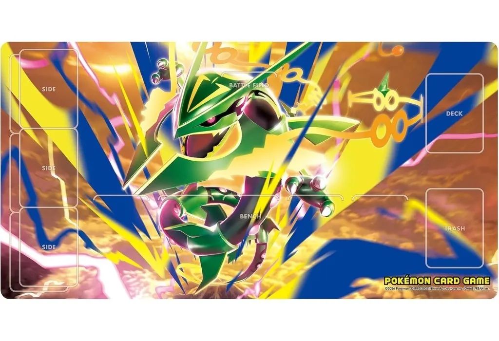 [Used] Supply Pokémon Card Game Rubber Play Mat Mega Rekuzza