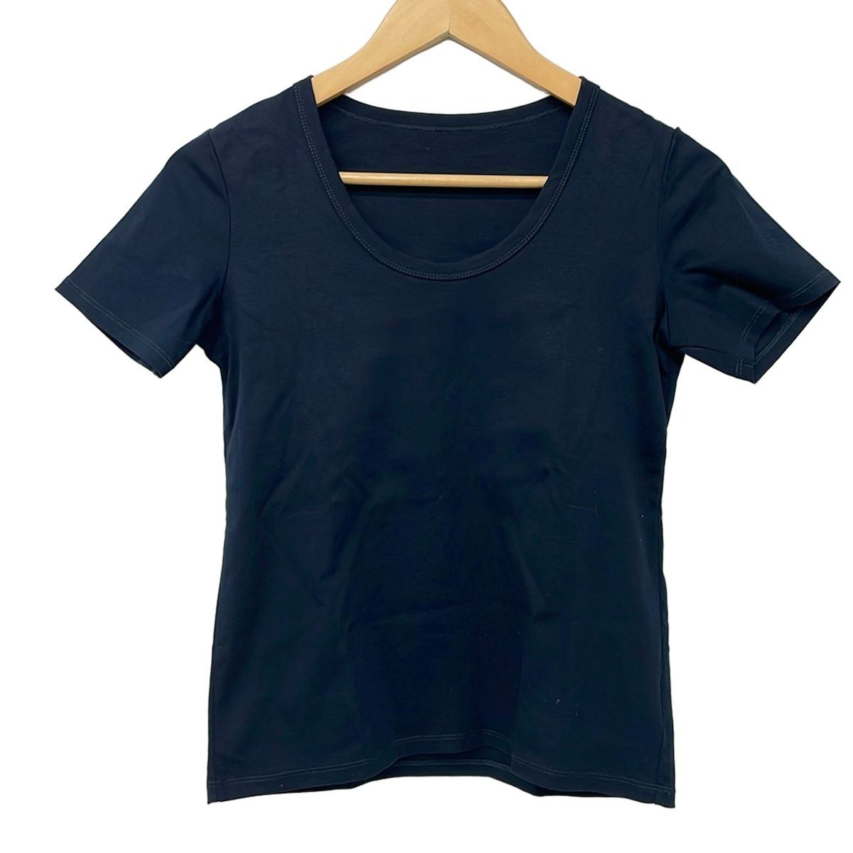anuans(アニュアンス) 半袖Tシャツ サイズS レディース - ダークネイビー クルーネック