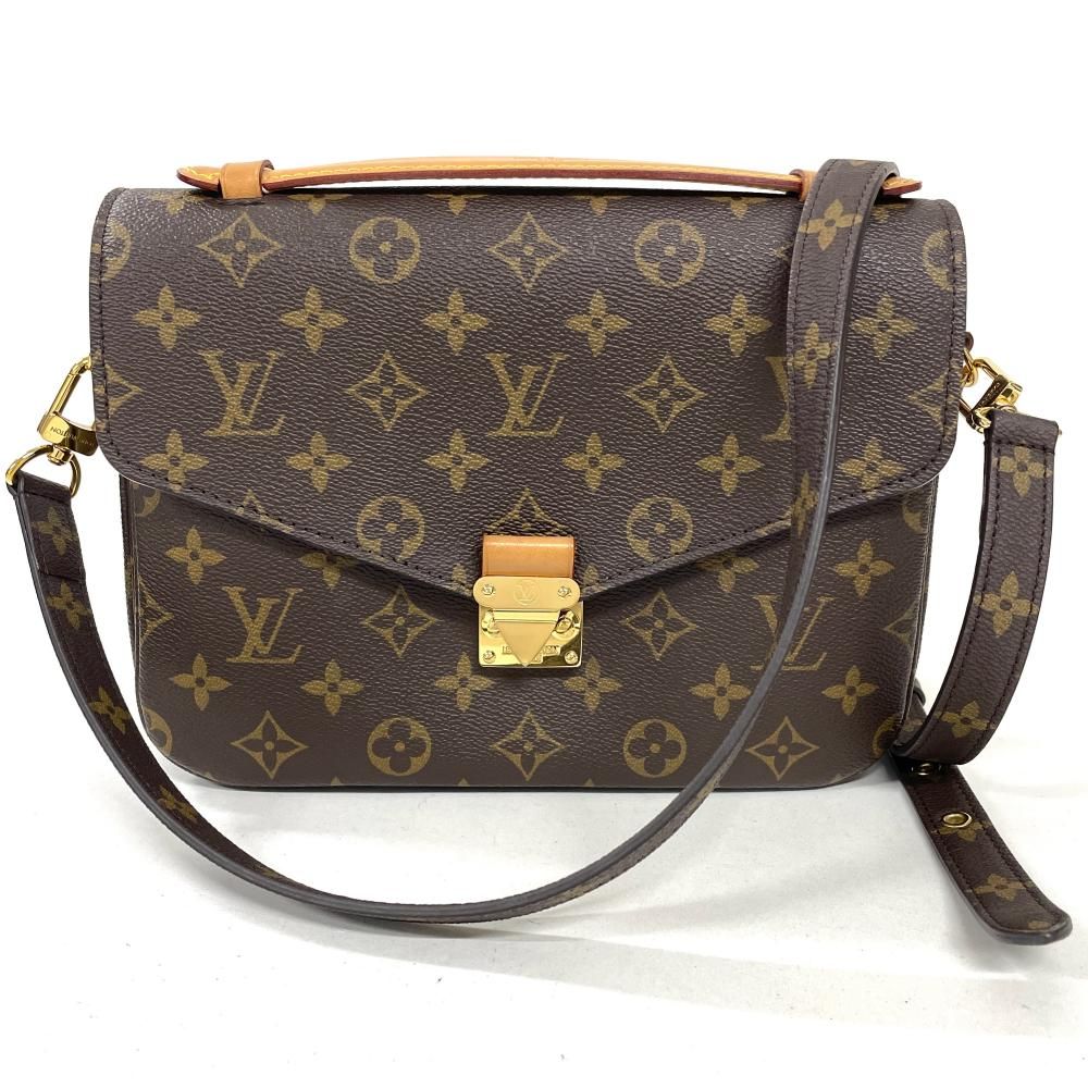 ルイヴィトン LOUIS VUITTON ポシェットメティスMM ショルダーバッグ モノグラム キャンバス M44875 ブラウン ゴールド金具【中古】
