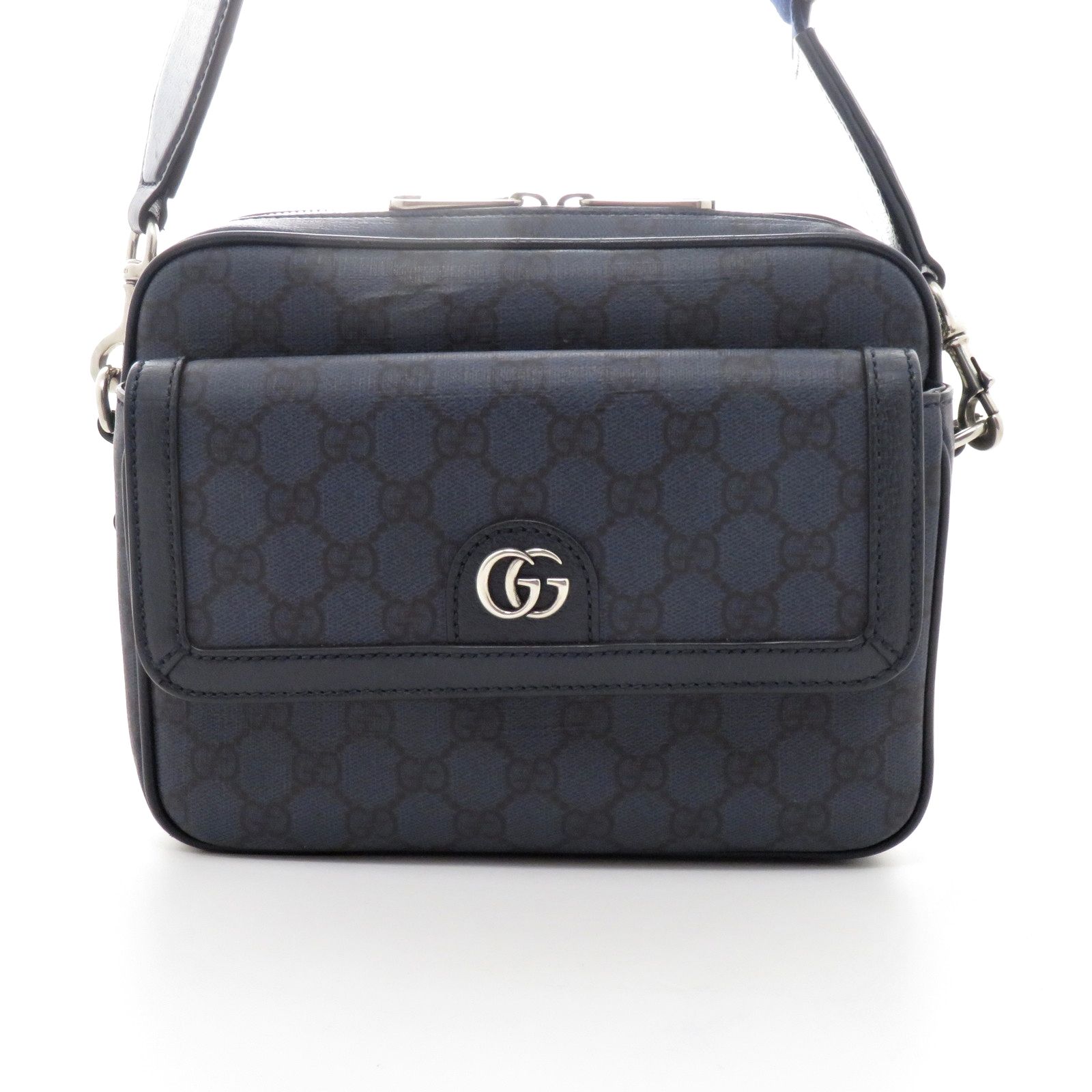 GUCCI グッチ オフィディア GGスプリーム ショルダーバッグ ネイビー PVC ショルダーバッグ PVCコーティングキャンバス ネイビー メンズ【中古】437