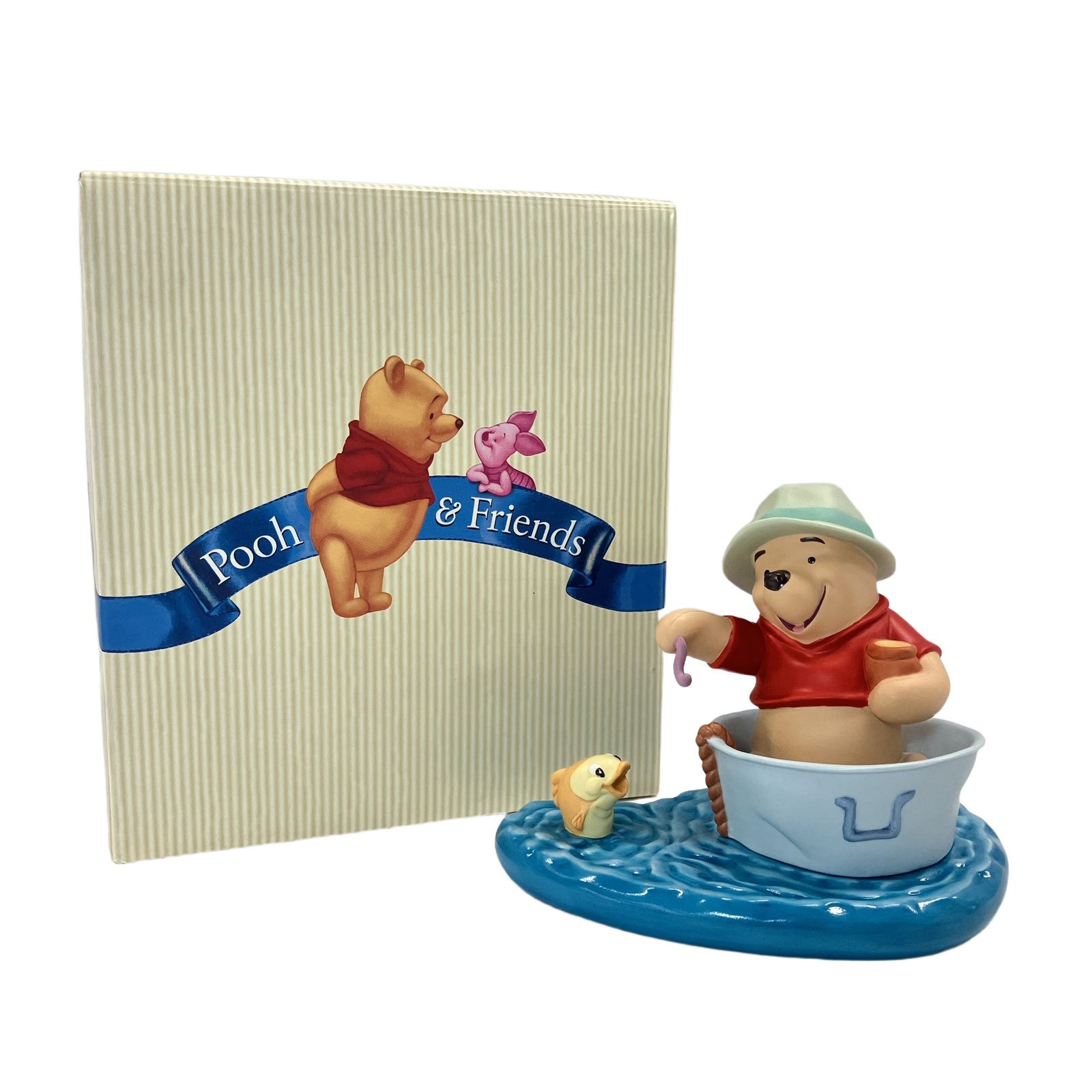 プーさん パイナップル フィギュア 置物 陶器製 くまのプーさん Pooh&Friends プー&フレンズ フィギュア 陶器製 魚