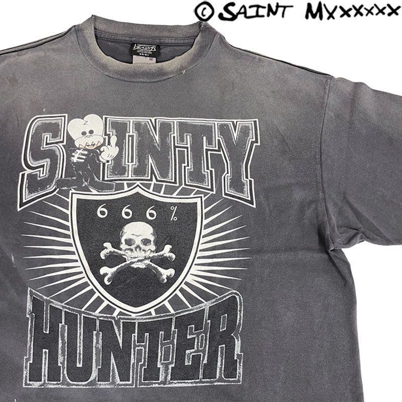 【中古】SAINT MICHAEL セントマイケル BOUNTY HUNTER BH_SS T-SHIRT SAINTY HUNTER Tシャツ 半袖 ブラック 黒 Lサイズ SM-MK8-0000-C29 日本製 コットン